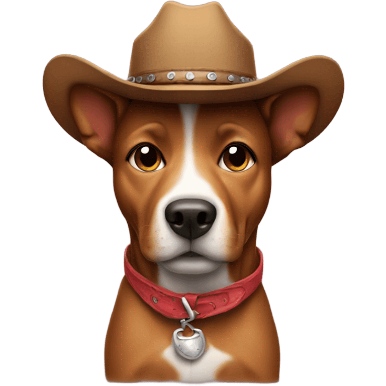 Dog wearing a cowboy hat emoji