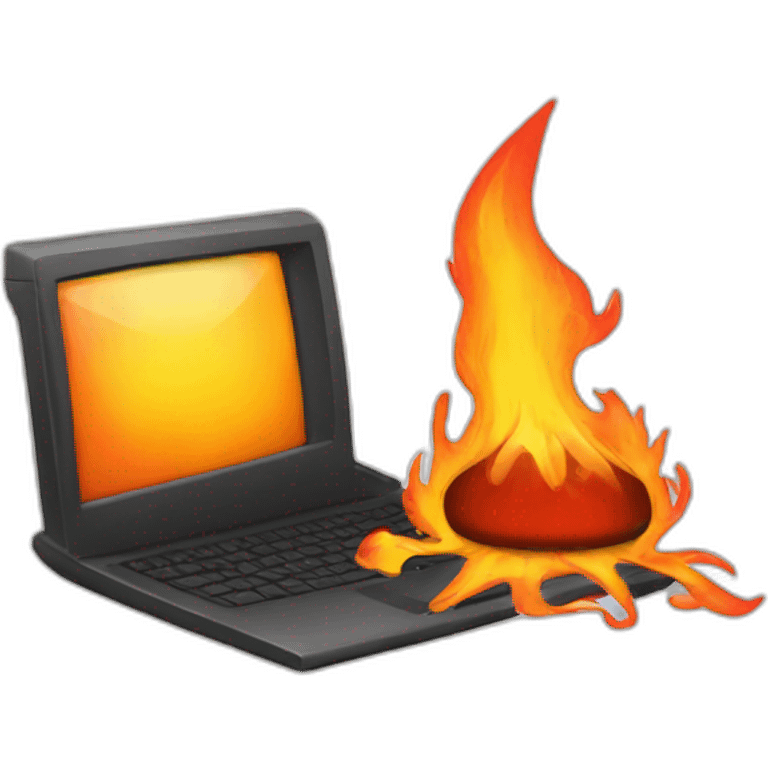 flaming pc emoji