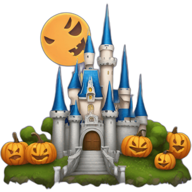 Disney Castle Halloween emoji