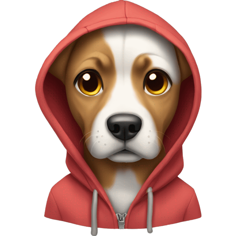 Dog wearing a hoodie emoji