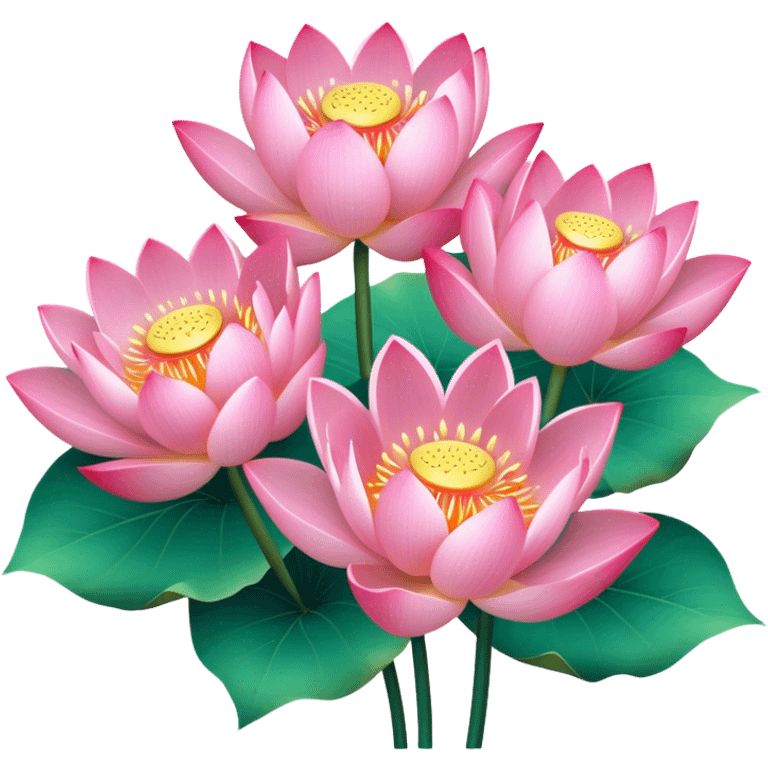 bouquet of lotus flowers emoji