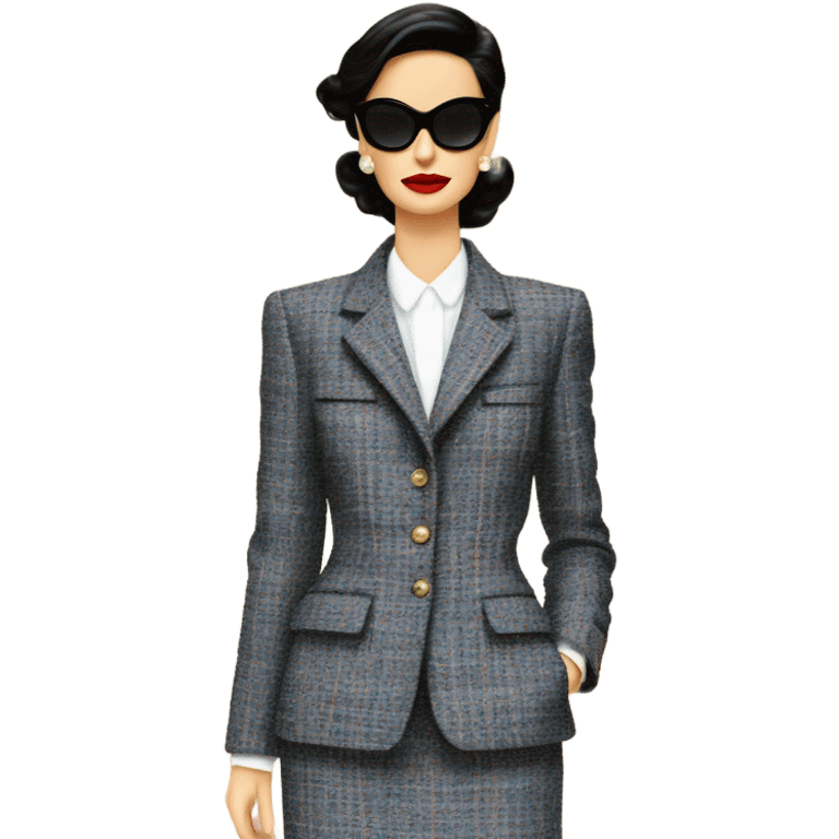 Chanel tweed suit spring/summer 1995 emoji