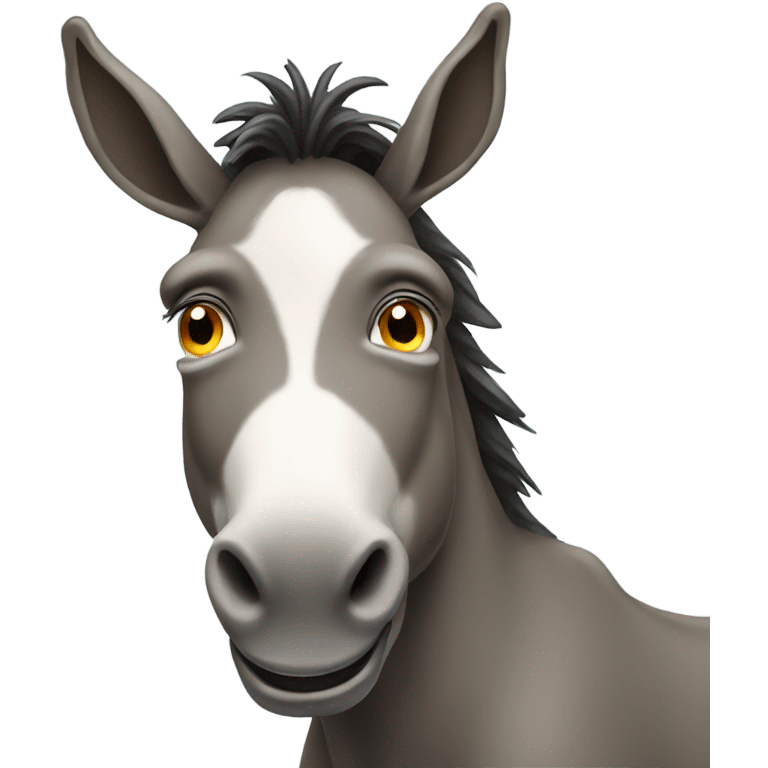 Smart donkey  emoji