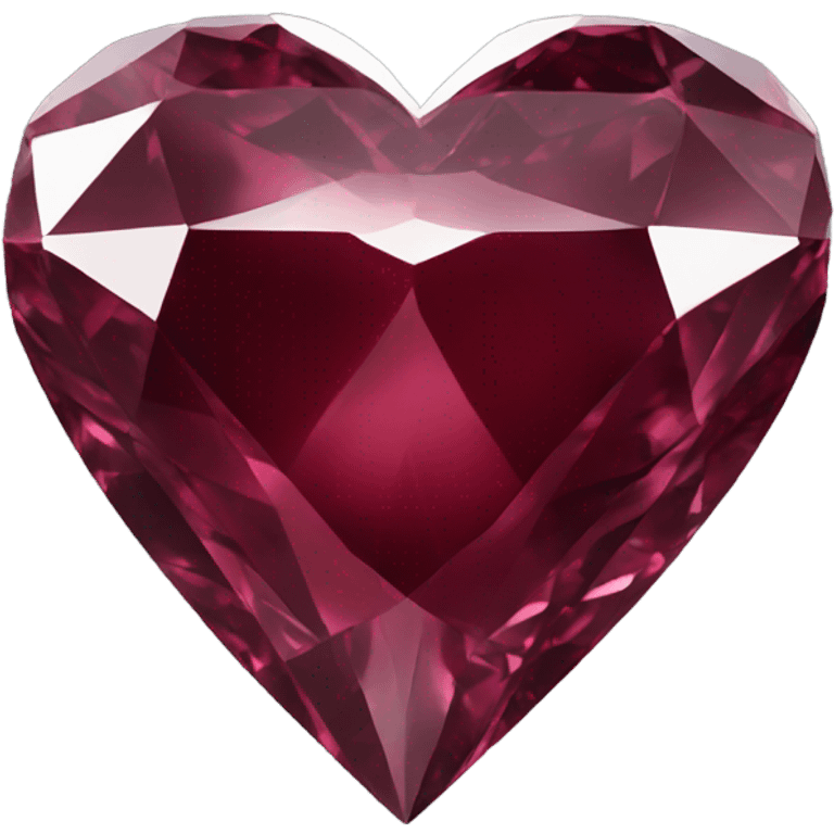 Burgundy heart-shaped diamond emoji