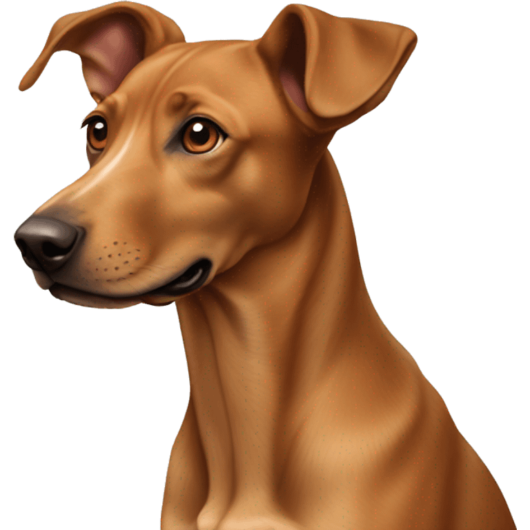 half labrador half podenco brown dog emoji