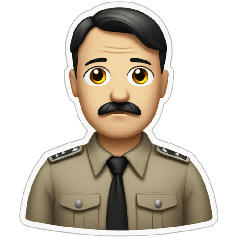 Hitler with a shirt emoji