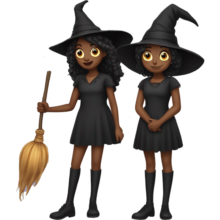 Two girls witches emoji