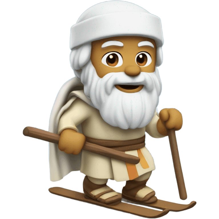 Socrates on skis emoji