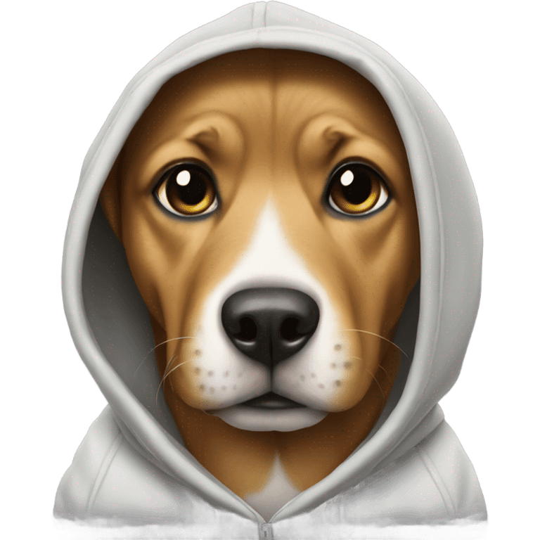 Dog wearing a hoodie  emoji