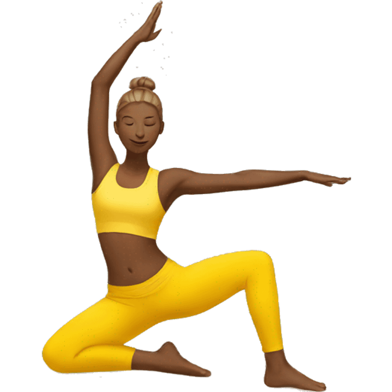 yoga yellow emoji emoji