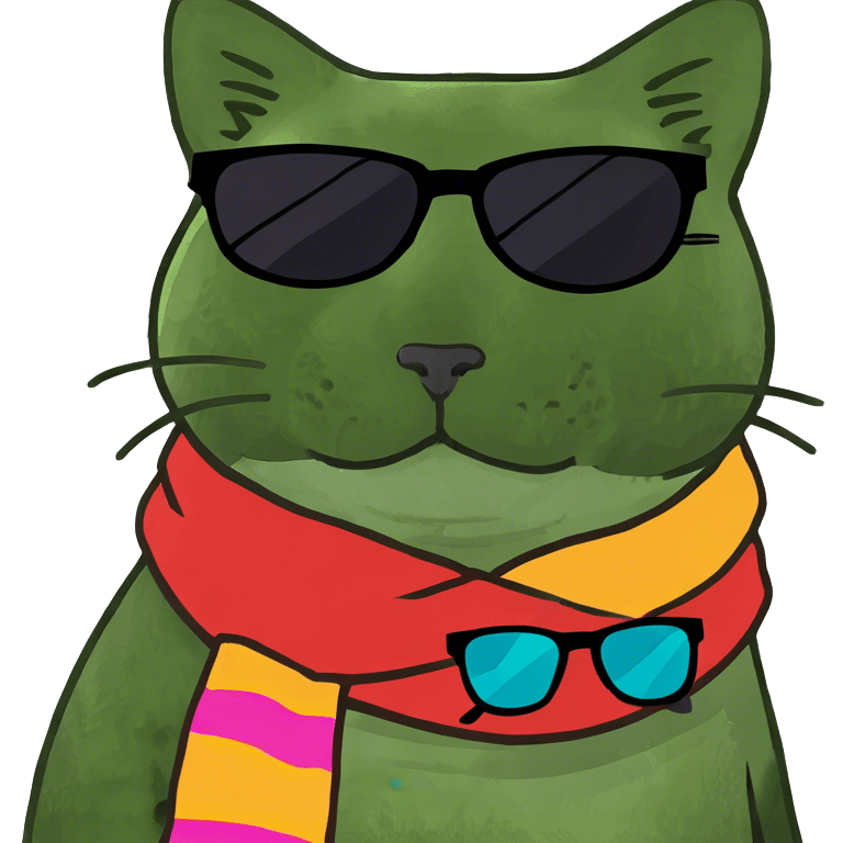 Cat with sunglasses emoji