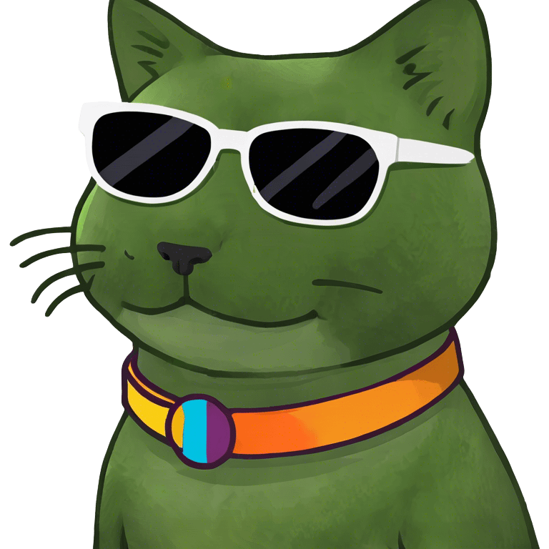 Cat with sunglasses emoji