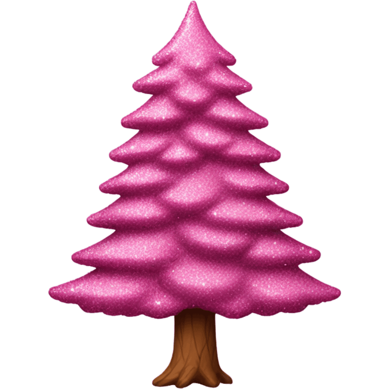 Pink pine tree with glitter  emoji