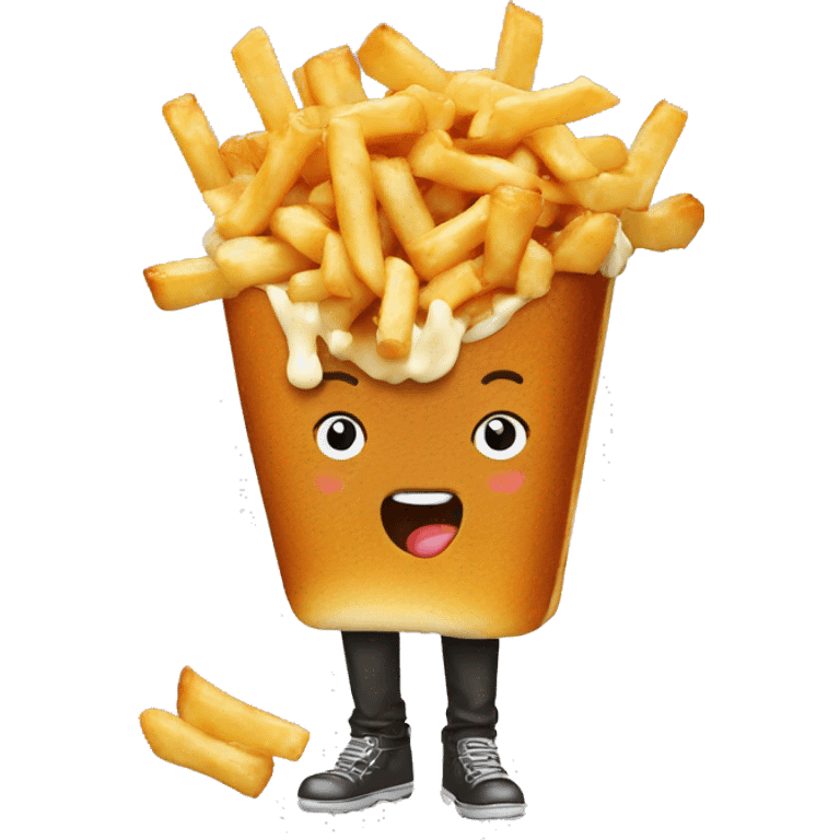 poutine mange une poutine emoji