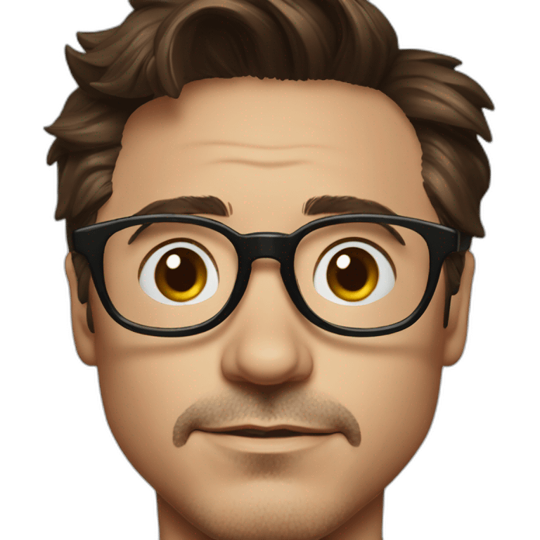 Robert Downey Jr. with glasses emoji