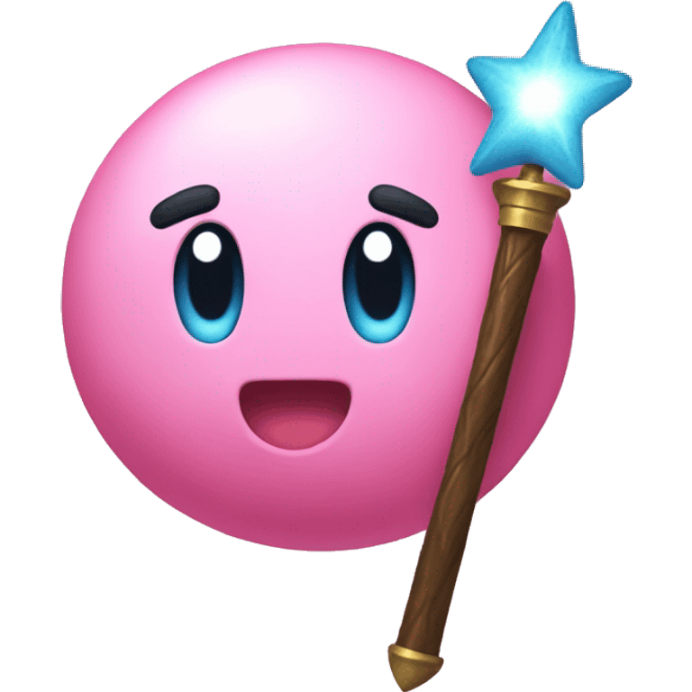 Kirby with a wand emoji