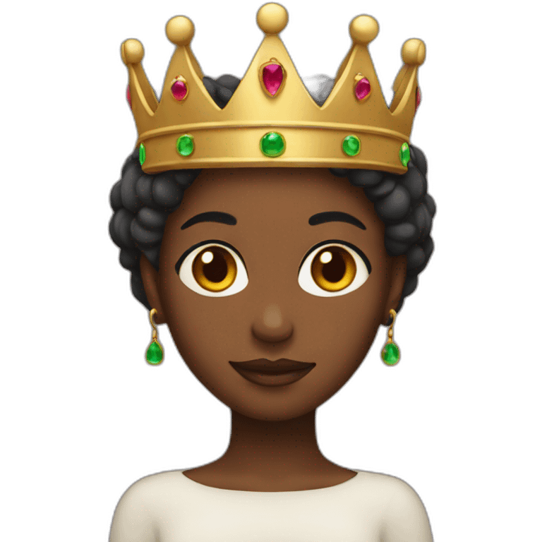 Black women with a crown emoji