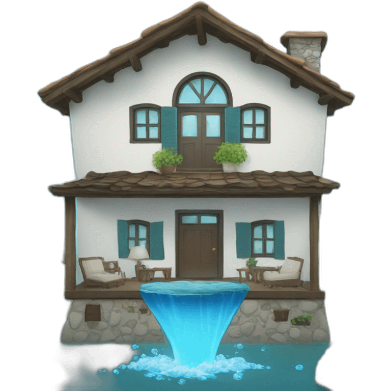 water into the house emoji