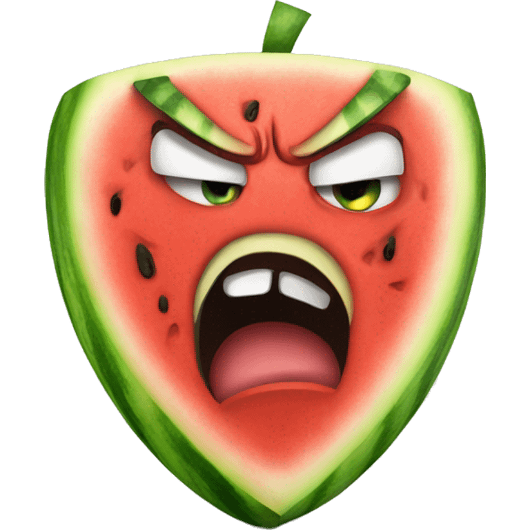 Angry watermelon  emoji