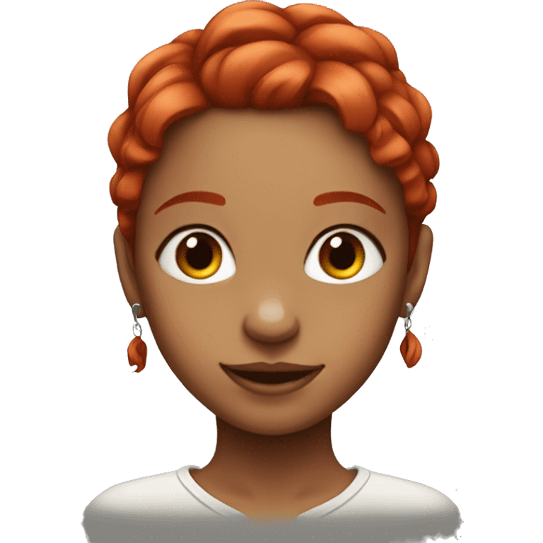 Girl with red hair and piercings  emoji