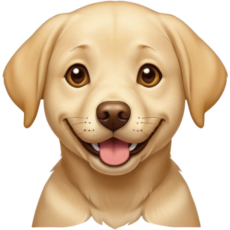 yellow labrador in love emoji