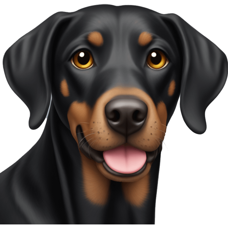 Black lab Doberman mix emoji