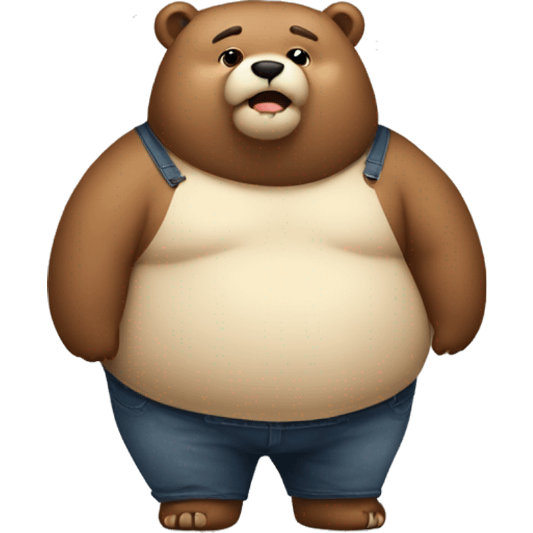 chubby bear with a belly emoji