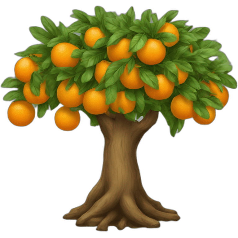 un arbre qui donne des oranges emoji