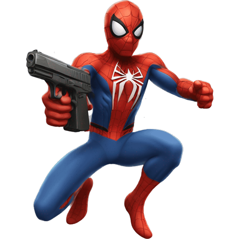 Spider man with a gun emoji