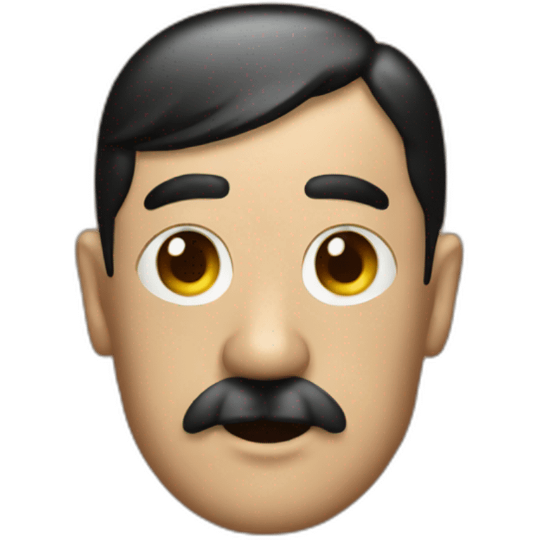 Hitler with baked beans on head emoji