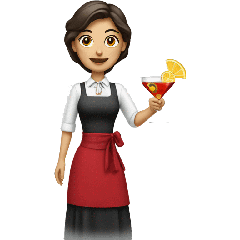 Spanish waiter woman with cocktails  emoji