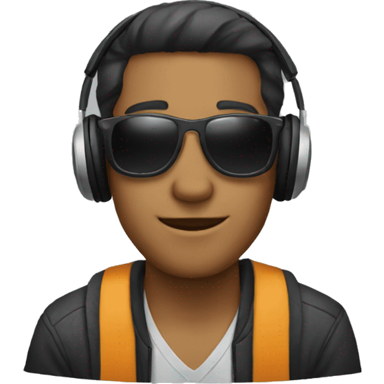 Guy wearing shades and headphones emoji