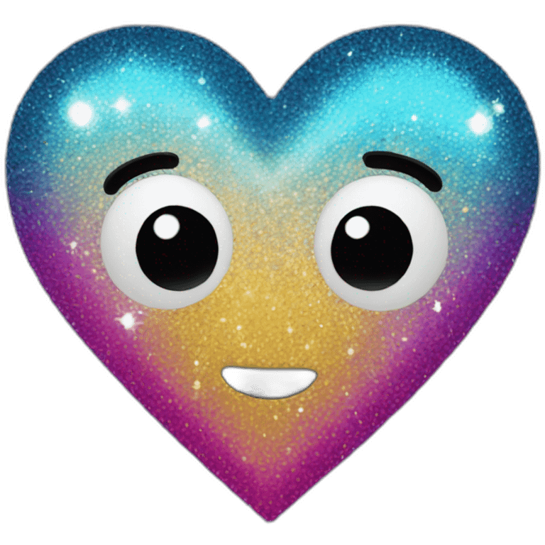 Glitter heart  emoji