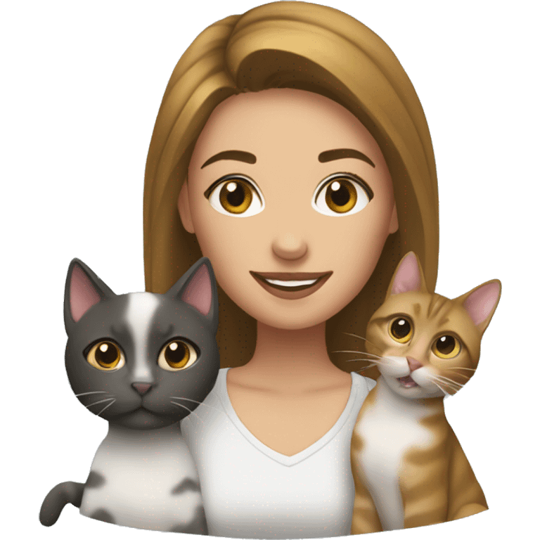 Lexie with 2 cats emoji