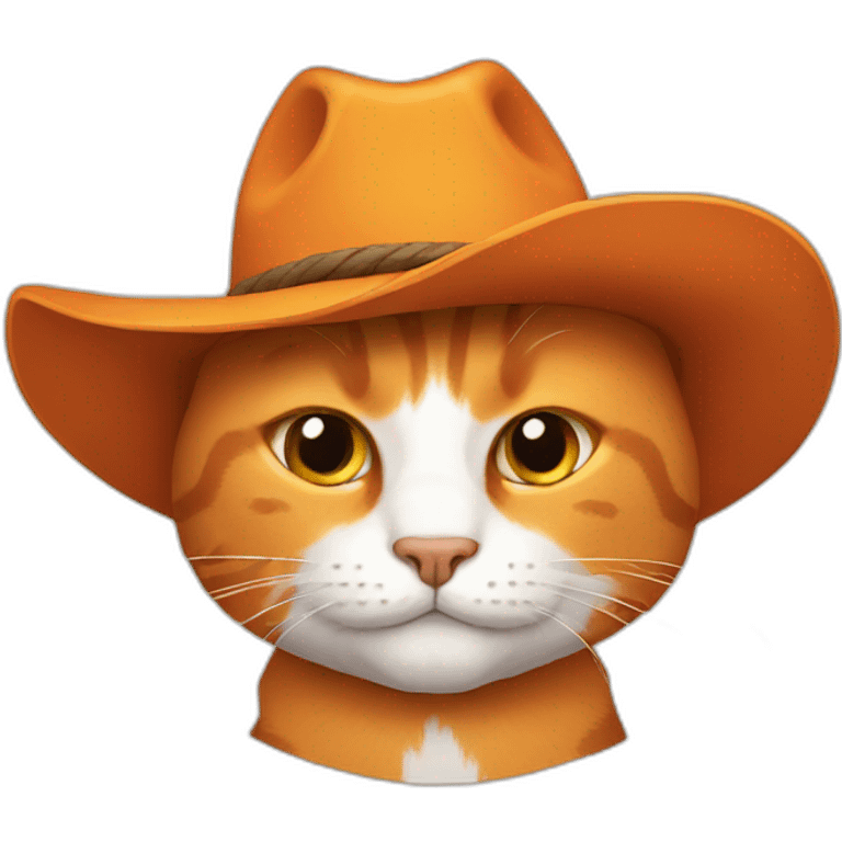 orange cowboy cat emoji