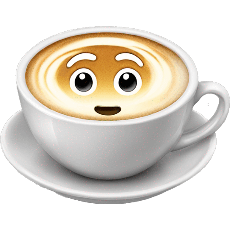 Cappuccino mug in crome emoji