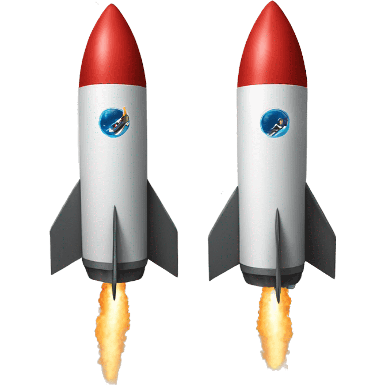 two rockets side by side flying emoji