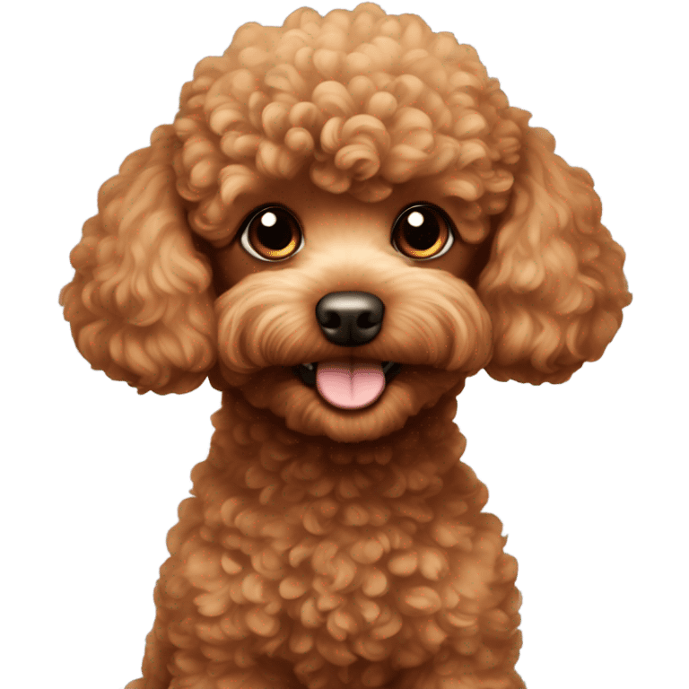 Red toy poodle the name moon emoji