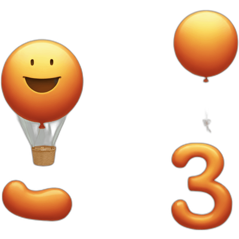 number 3 as a ballon emoji