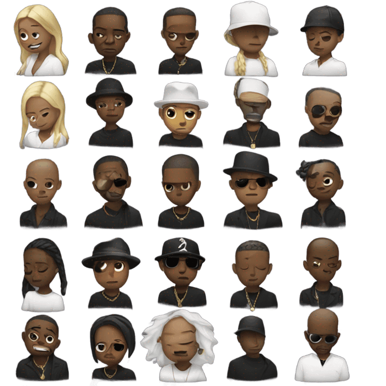 Hip hop funeral emoji