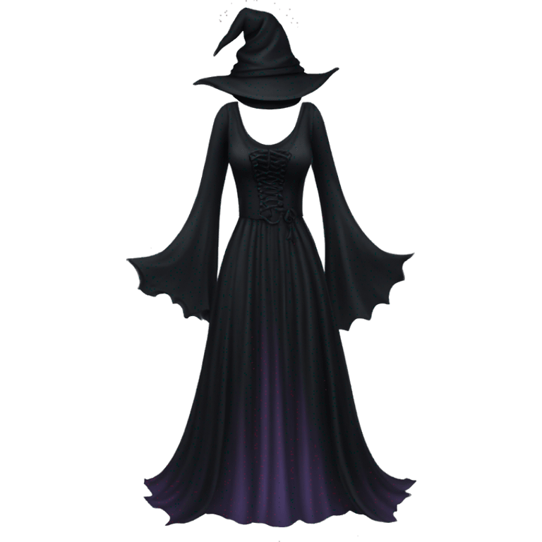 gothic flowy witch dress emoji