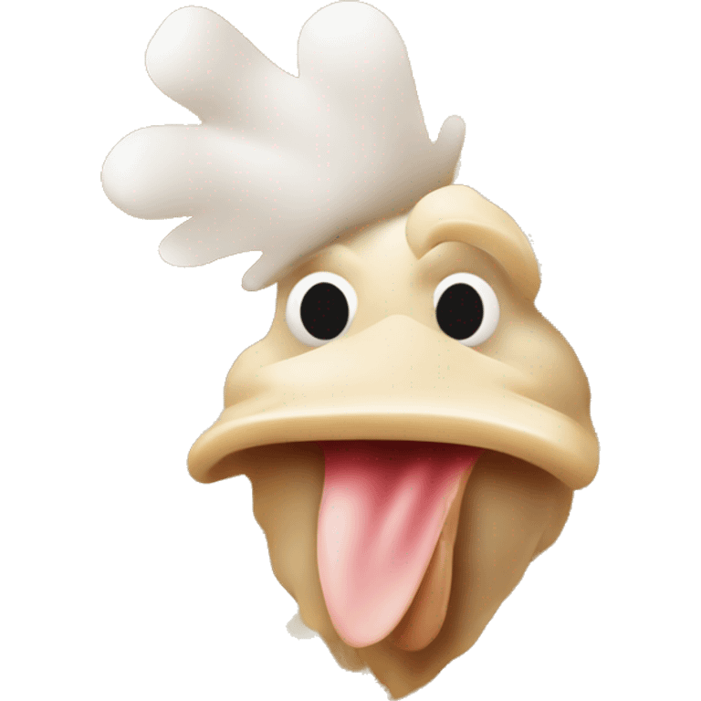 Chicken cream spaghetti emoji