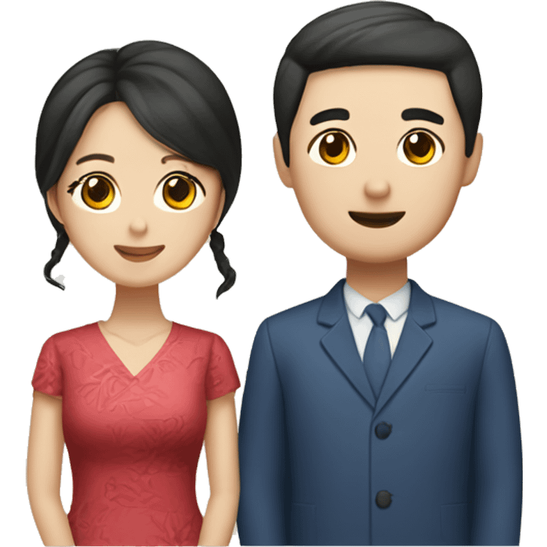 Vietnamese and korean International couple  emoji