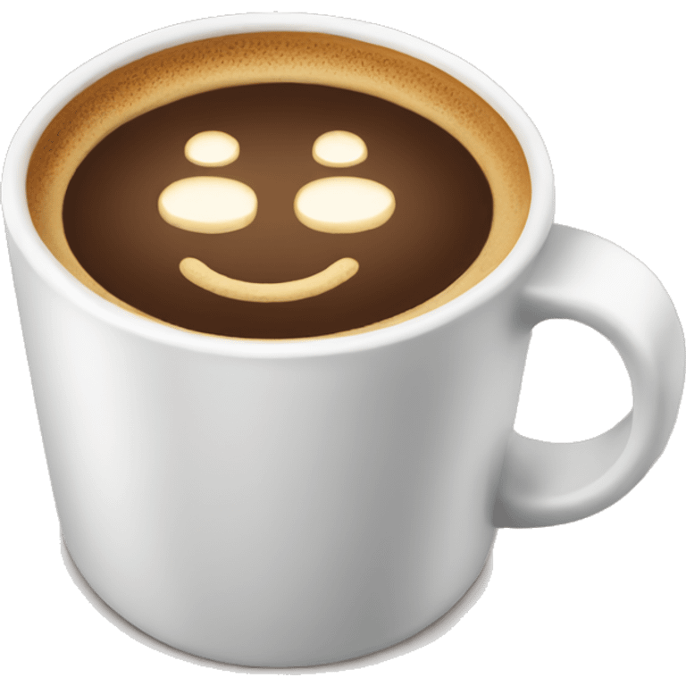 A coffee cup with lattee  emoji