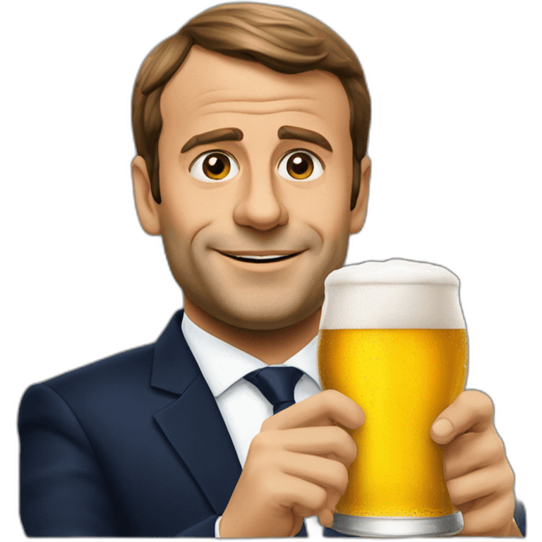 Macron cul sec corona biere emoji