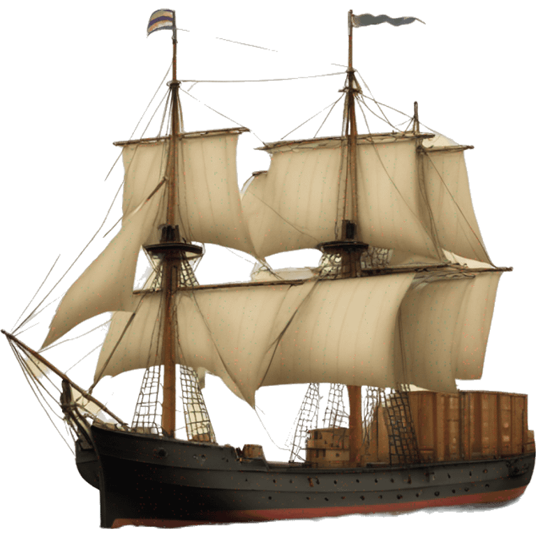 19th century cargo ship emoji