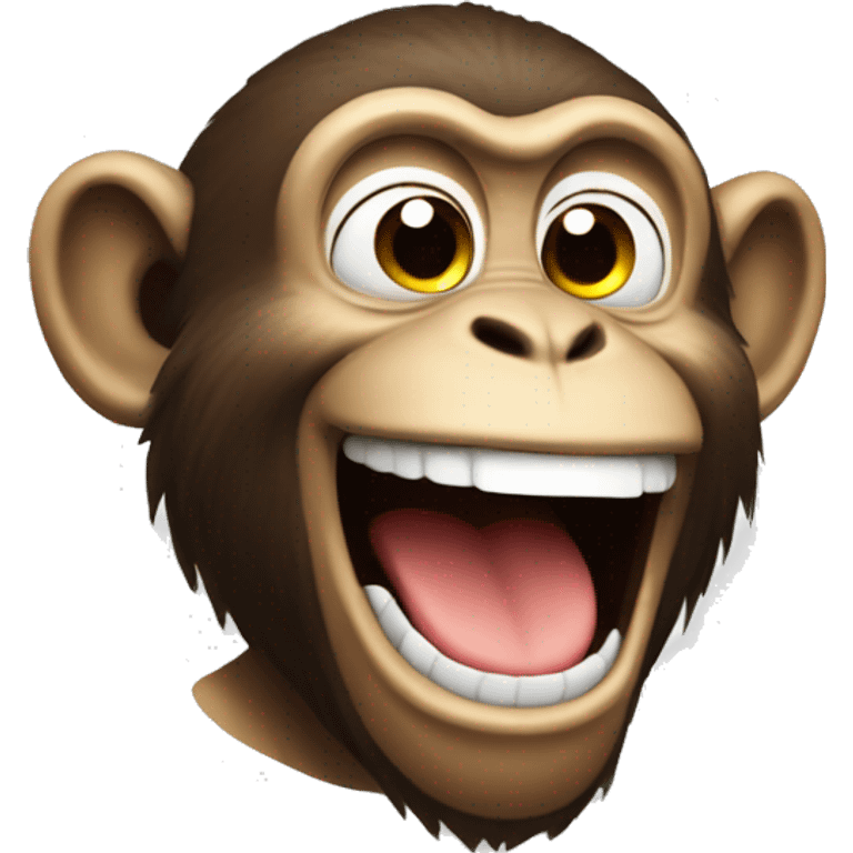 Monkey laughing hysterically  emoji