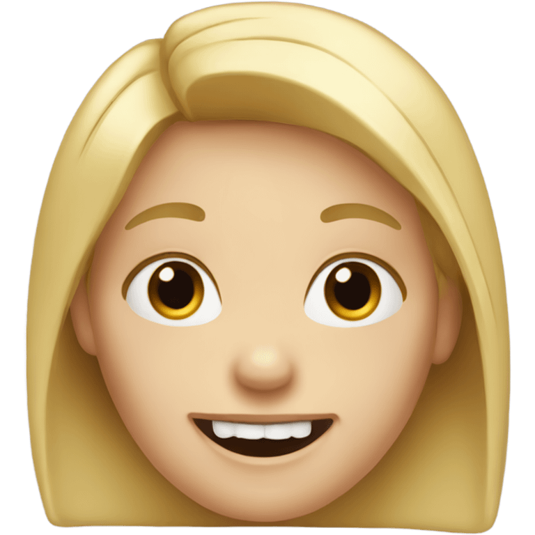 Crooked tooth blond girl emoji