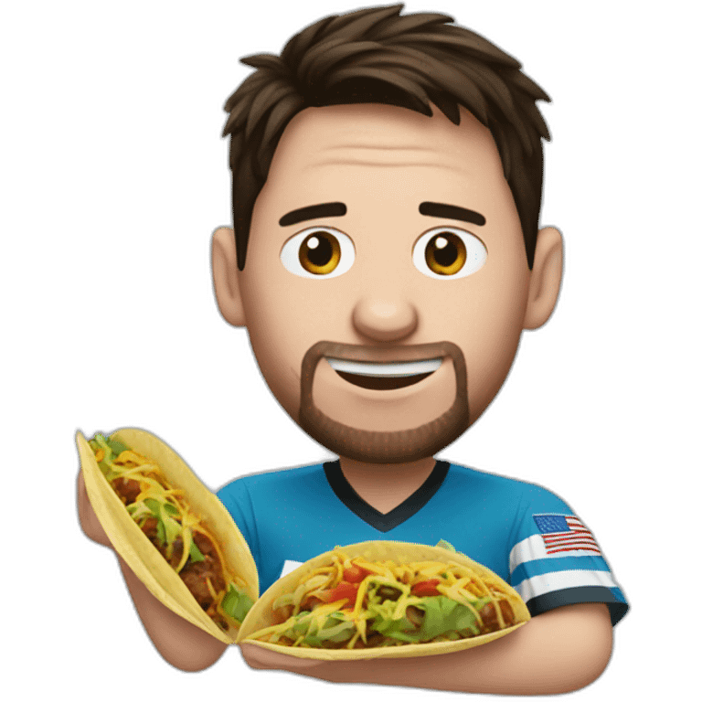 Messi eat tacos emoji