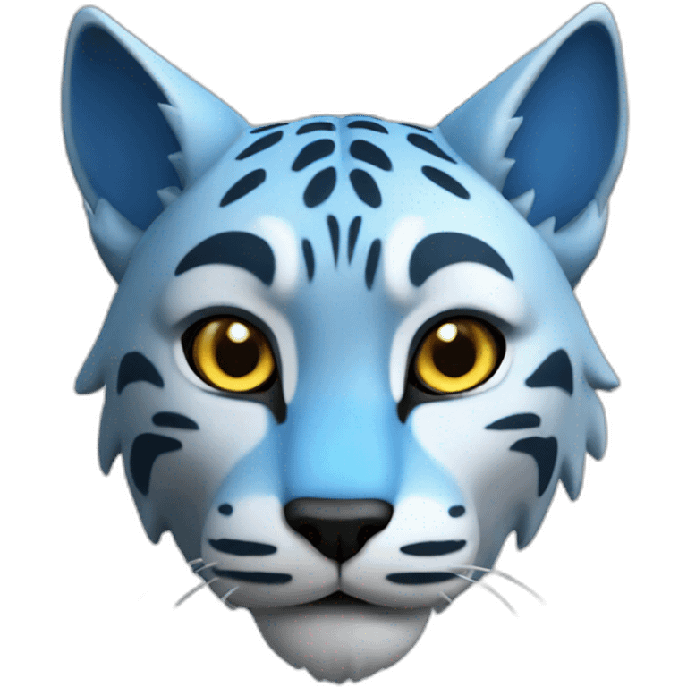 Blue lynx-3D emoji